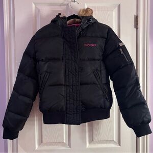 Vintage Y2K Ecko Red Black Down-filled Puffer/Bomber Jacket